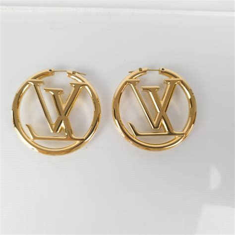 louis vuitton earrings hoops price|louis vuitton hoop earrings poshmark.